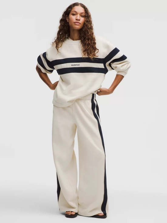 lululemon athletica Pants - 🆕💙 Lululemon Steady State Oversized Track Pant Stripe - Light Ivory True Navy